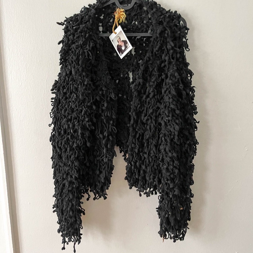 Textured Knit Slight Crop Jacket